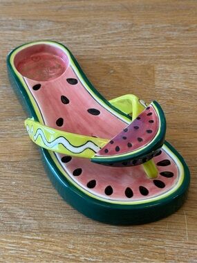 🍉 Diane’s Happy Toes “What a Melon” Flip Flop Candle Holder